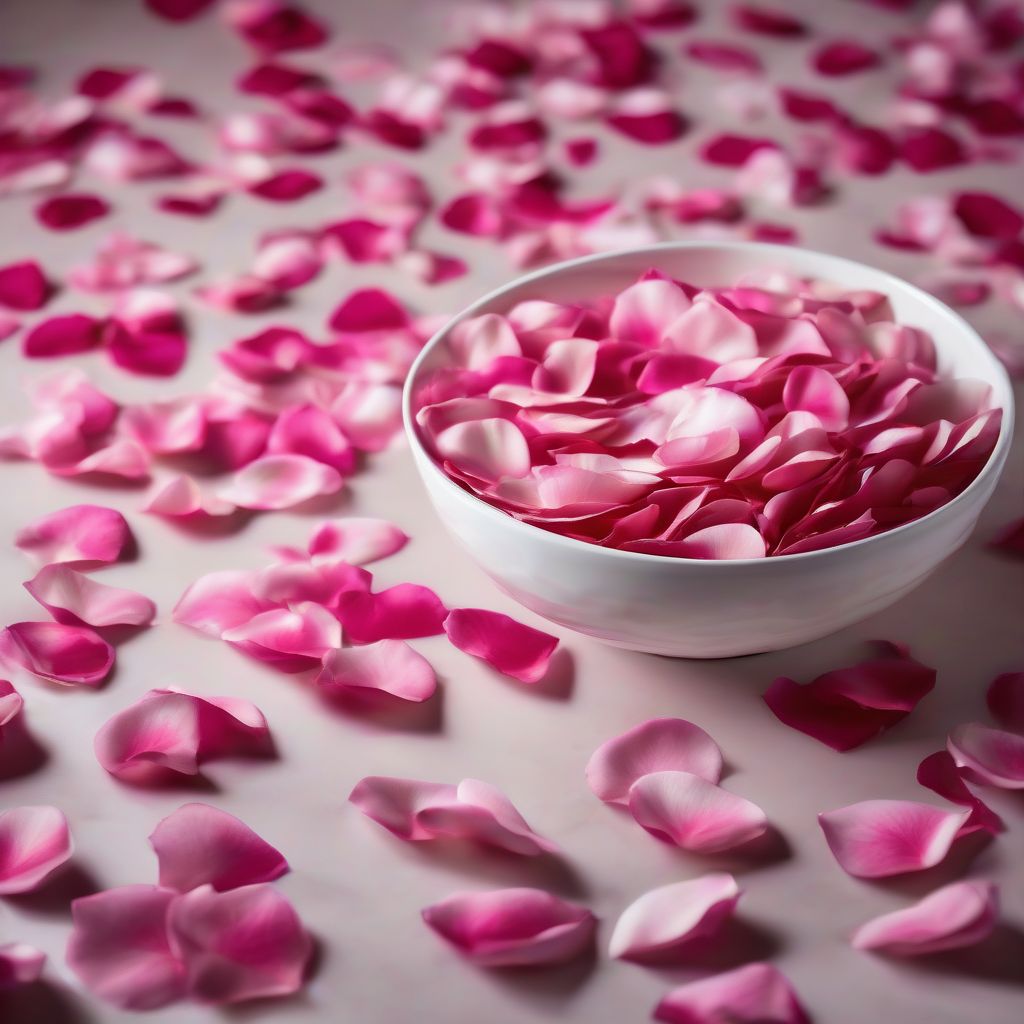 Rose Petals in a Bowl